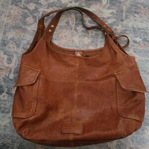Brown Fossil Vintage Style Leather Hobo Bag